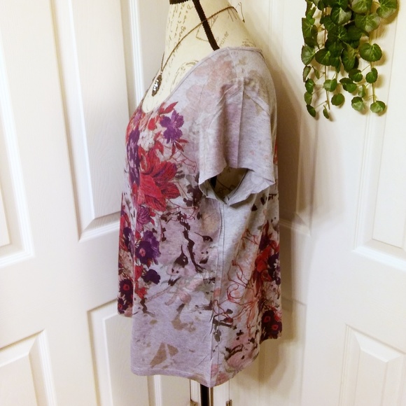 Coldwater Creek Floral Top Size 18 - Picture 2 of 7